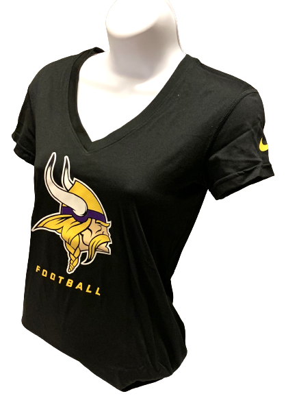 Nike Dri Fit Women's Minnesota Vikings Black Short Sleeve Shirt NFL T- –  Surplus Select