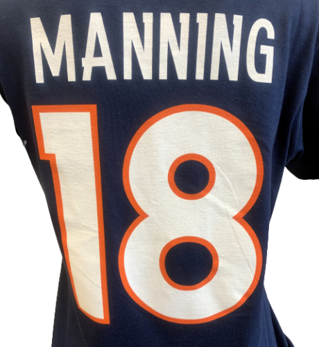 Nike Peyton Manning Denver Broncos #18 Name & Number T-Shirt - Navy Blue