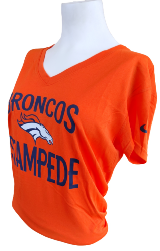 NFL Football Team Apparel Denver Broncos Womens Medium V-neck Shirt Size  Medium