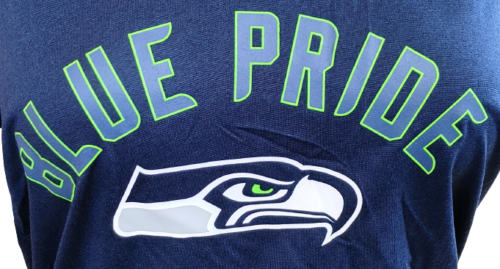 Nike Seattle Seahawks Shirt Mens Small Blue Green Short Sleeve Football Dri- Fit