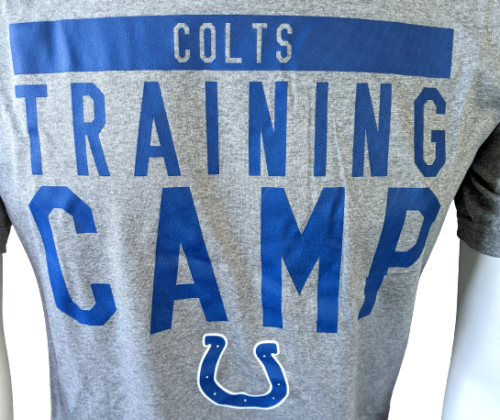 Nike Dri Fit Shirt Blue Indianapolis Colts NFL Training Long Sleeve Graphic  L