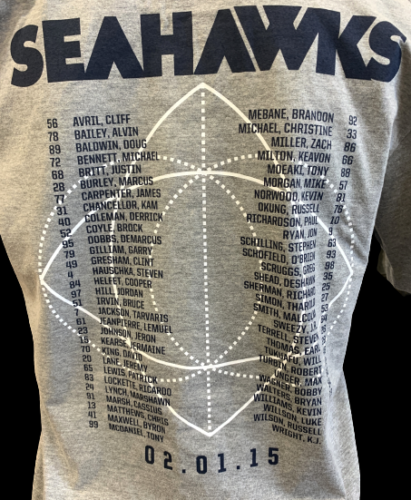 Nike Men's Error Seattle Seahawks Super Bowl XLIX Player List Gray NFL –  Surplus Select