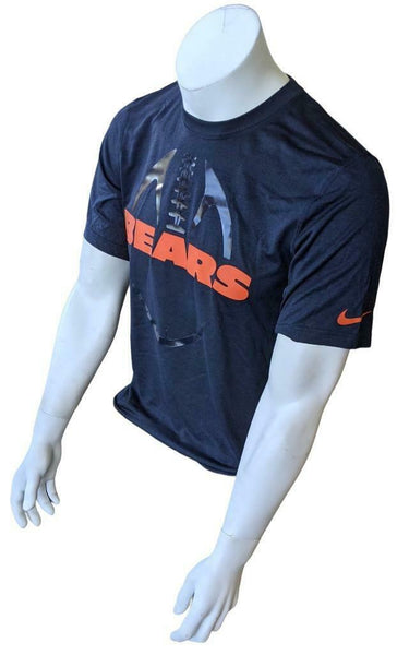 NIKE DRI FIT CHICAGO BEARS SHIRT ADULT SMALL NAVY BLUE NFL APPAREL