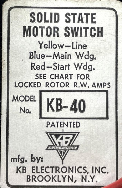 KB Electronics KB-40 Solid State Motor Switch – Surplus Select