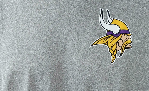 Nike Dri Fit Men's Minnesota Vikings Gray Short Sleeve Shirt NFL T- Shirt