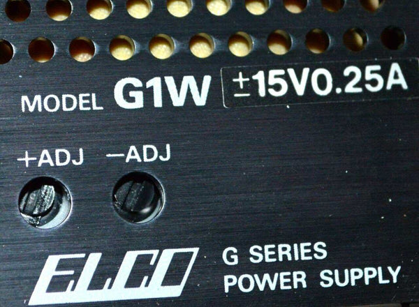 ELCO G1W POWER SUPPLY G-SERIES +/-15 VDC @ 0.25 AMPS (2 AVAILABLE ...