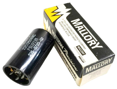 Mallory PSU2135 Capacitor 12-25MFD 220-250VAC DC1114326-62135 235-8720-02