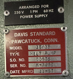 Davis Standard 36/36 Plastic Extrusion Melt Pump 230V