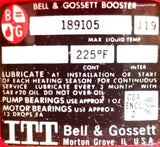 Bell & Gossett 189105 Bearing Assembly J19 225ºF Max Liquid Temp Enclosure 2