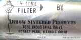 Arrow Sintered 9052 In-Line Filter 1/4" 25 Micron