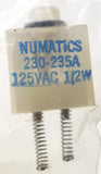 Numatics 230-235A Solenoid Light Assembly 125VAC 1/2W (Lot of 12)