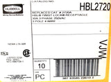 Hubbell HBL2720 Twist-Lock Receptacle 30A 3PH 250VAC 3P 4Wire (Box of 9)