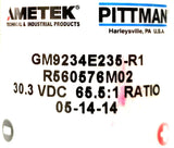 Ametek Pittman GM9234E235-R1 Gear Motor 30.3 VDC 65.5:1 Ratio