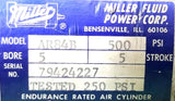 Miller AR84B Pneumatic Cylinder 500Psi 5" Bore 5" Stroke