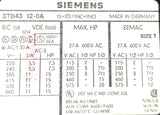 Siemens 3TB43 12-0A Contactor IEC 158 VDE 0660 500V 30A AC-1 600VAC