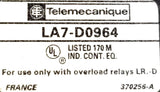 Telemecanique LR.-D09 308 Overload Relay 10A Ui 660V 600VAC Max Class 10