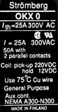 Stromberg OKX-0G11-12VDC General Purpose Contactor Fast Acting Ith 25A 300VAC