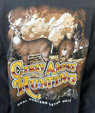Jerzees Men's Crazy About Hunting Black Crewneck Sweatshirt Size Large