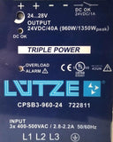 Lutze CPSB3-960-24 Phase Power Supply 722811 Input 400-500VAC 2.2-2.8A 50-60Hz Business & Industrial:Electrical Equipment & Supplies:Power Supplies:Switching Mode Power Supplies Lutze   