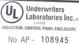 Hammond Underwriters Labratories 1414PHI JIC Box NEMA 12 AP-108945 Enclosure 12