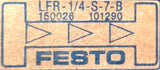 Festo LFR-1/4-S-7-B Pressure Regulator W/ Gauge W/ Solenoid Valve W/ Ex Valve