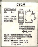 Schneider Electric C60N Circuit Breaker C 6A 415V 20KA IEC60947-2
