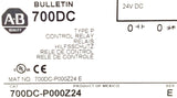 Allen-Bradley 700DC-P000Z24 DC Control Relay 700DC Type P Ser E NEMA P600