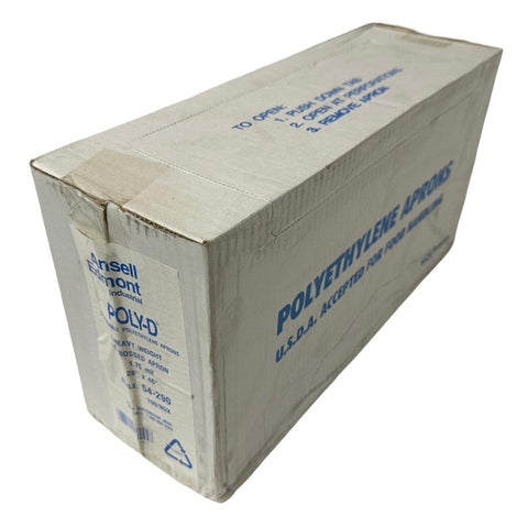 Ansell Edmont 54-290 Embossed Polyethylene Aprons 1.75 mil 28" x 46"(Box of 100)