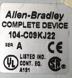 Allen-Bradley 104-C09KJ22 Reversing Contactor Ser. A 24V 9A 5 HP 3 Phase