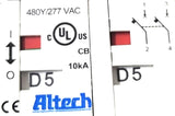 Altech D5 Branch Circuit Breaker 480Y/277VAC 10kA UL489 E305318 2P 0.2-63A