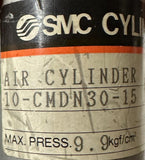 SMC 10-CMDN30-15 Pneumatic Air Cylinder 9.9 KGF Max Pressure