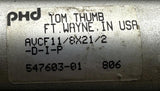 PHD Tom Thumb AVCF11/8X21/2-D-I-P Pneumatic Cylinder 1-1/8" Bore 2-1/2" Stroke