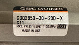 SMC CDQ2B50-30+20D-XC11 Air Pneumatic Campact Cylinder 145 PSI Max 1 MPa