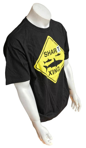 Workaholics Men's Shart Crossing Xing Black Short Sleeve Shirt Size Large