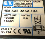 MAC 45A-AA2-DAAA-1BA Solenoid Valve 4-Way 1/8" NPT 50/60 Hz 150 PSI