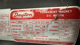 Dayton 4Z248B Permanent Magnet DC Motor 333167B-M91T 1725RPM W/ Speed Control