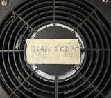 Dayton 6KD75 Axial Fan Square Black 115V AC 1 Phase 50/60 HZ 3150 RPM 4-11/16"