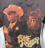 Anvil Men's Lone Ranger Brown Short Sleeve Shirt Size Large