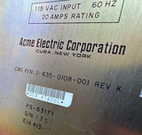 ACME Electric PS-63171 Power Supply Rev K 115 VAC 1-635-0108-001