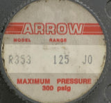 Arrow Pneumatics R353 Standard Air Regulator 125-300 PSI Max 3/8" NPT W/ Gauge