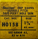 Starrett H0158 Hole Saw 1-5/8" 41 mm Size HSS Edge Use For Arbor A2, A3, A10