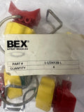 Pack of (4) Bex 1-1/2KF2B L K-Ball Nozzle Double Clip 1-1/2