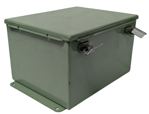 Hoffman A10086CH/SPL Electrical Enclosure Box Green Steel 10" x 8" x 6" w/ Plate