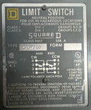 Square D 9007CR67T10 Limit Switch Series A Type 6P Neutral Position