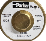 Parker Watts R364-01AP Air Pressure Regulator 300 PSIG W/ Ashcroft Gauge