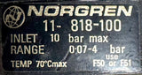 Norgren 11-818-100 Air Pressure Regulator 0.07-4 Bar Range