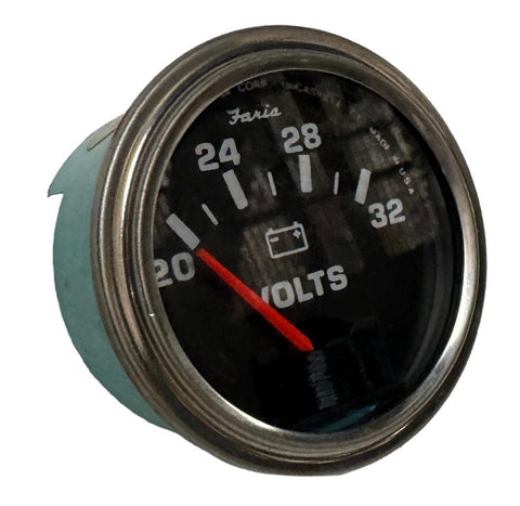 Faria Corp VP0131A Voltemeter Gauge 20-32 Volts 2"