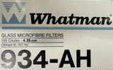 Whatman 934-AH Glass Microfibre Filters 4.25 cm 100 Circles 1827 042