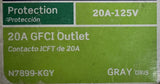 Leviton N7899-KGY Ground Fault Circuit Interrupter Outlet 20A 125V