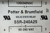 Potter & Brumfield SSR-240A25 Solid State Relay 120/240 VAC